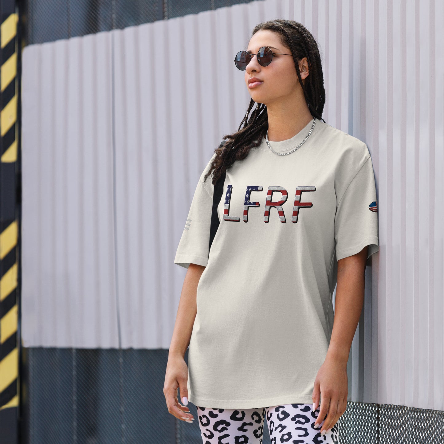 Oversized faded LFRF T