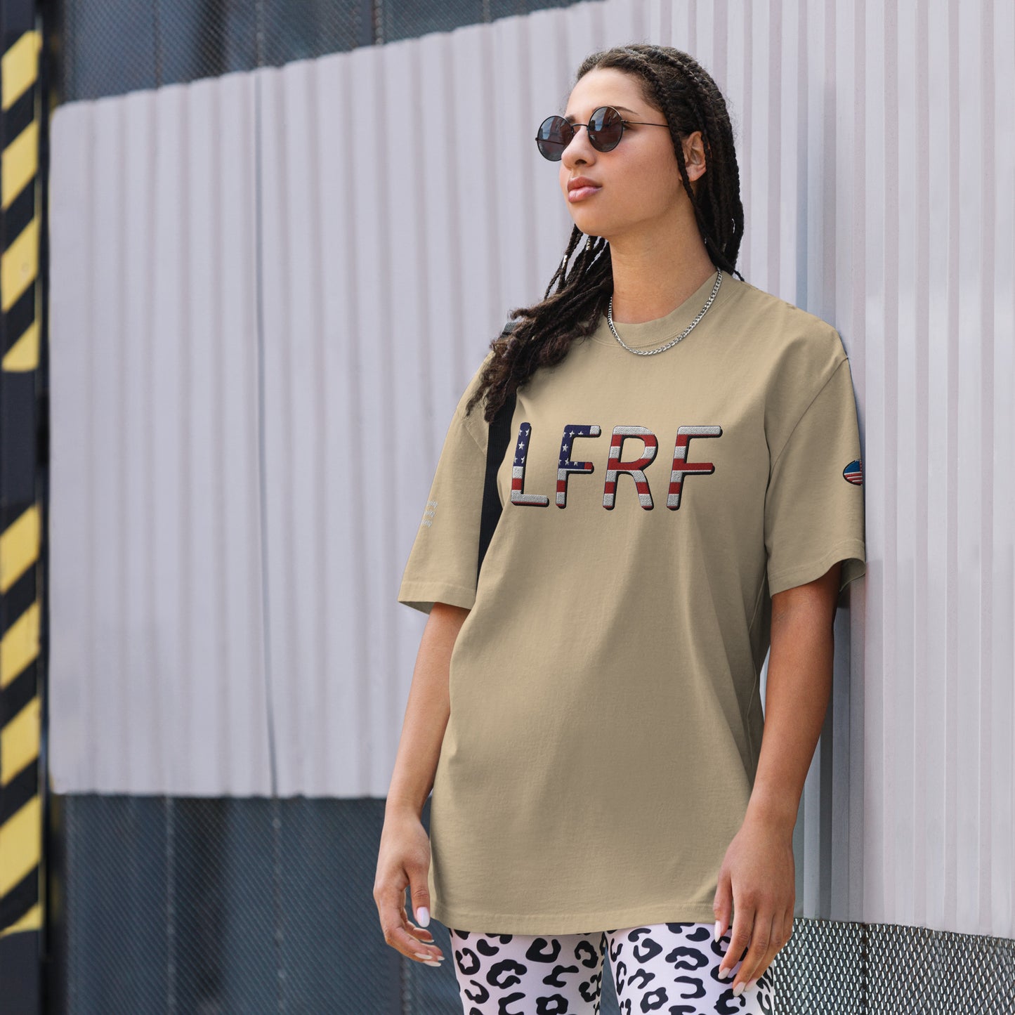 Oversized faded LFRF T